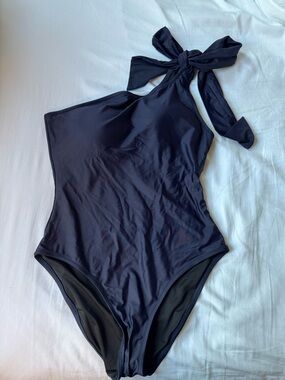 NWT J. Crew Asymmetrical Navy One-Piece - 14